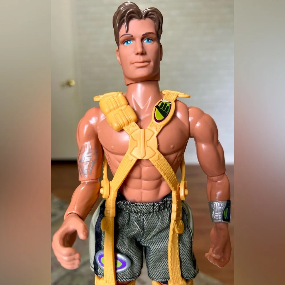Max Steel Action Figure 2000 Mountain Climber 12” Doll Mattel vintage